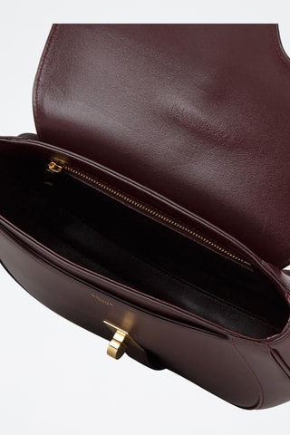 Sac bandoulière en cuir - Bordeaux