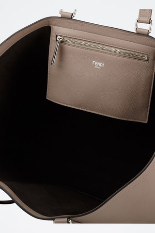 Cabas en cuir - Taupe