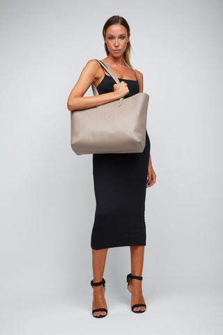 Cabas en cuir - Taupe