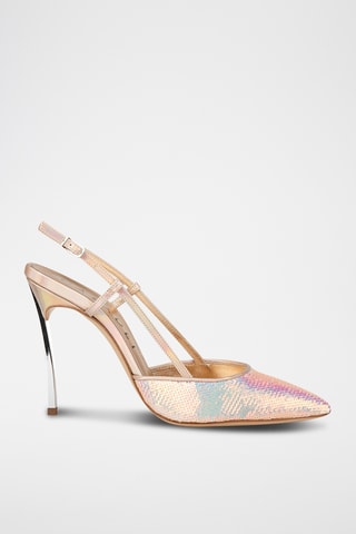 Escarpins en cuir - Doré rose