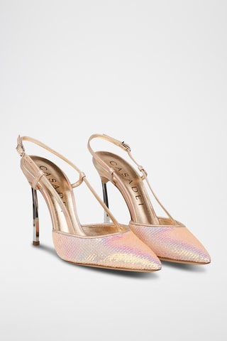 Escarpins en cuir - Doré rose