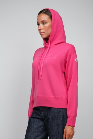 Sweat en laine à capuche - Fuchsia