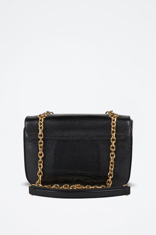 Sac bandoulière en cuir - Noir