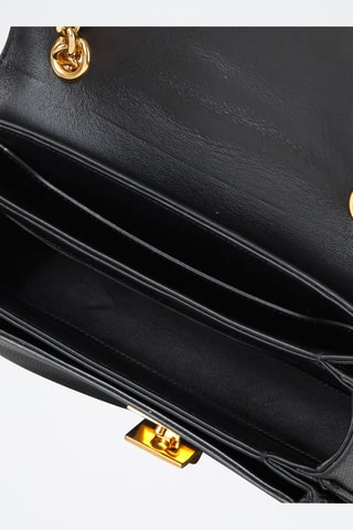 Sac bandoulière en cuir - Noir