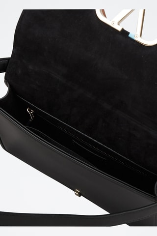 Sac porté épaule en cuir - Noir