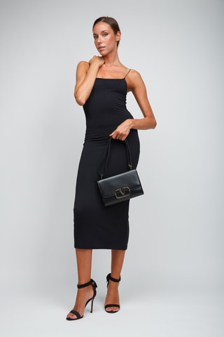 Sac porté épaule en cuir - Noir