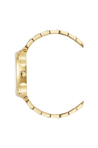 Stalen Quartz Horloge Goudkleurig