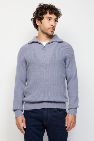 Camisola de caxemira Azul 