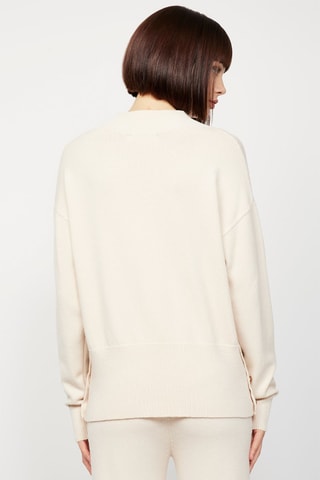 Camisola de caxemira Creme