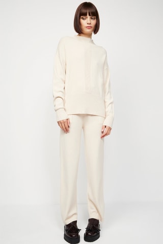 Camisola de caxemira Creme