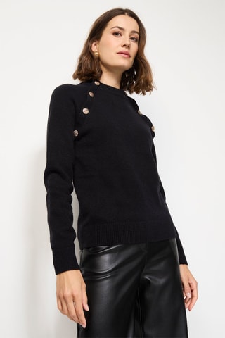Camisola de caxemira - Preto
