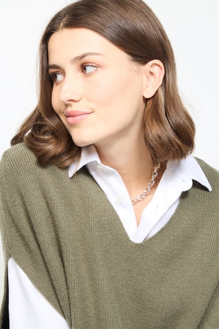Camisola de caxemira e seda - Caqui