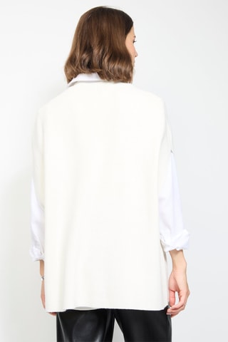 Camisola de caxemira e seda - Cru