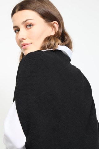 Camisola de caxemira e seda - Preto