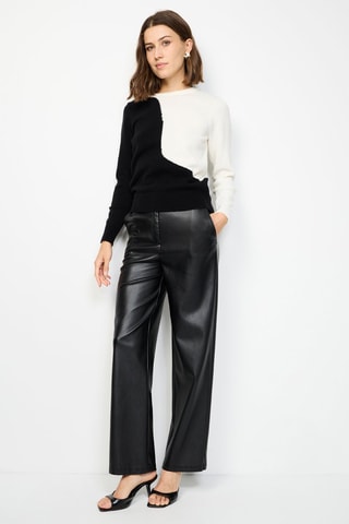 Camisola de caxemira - Preto e branco