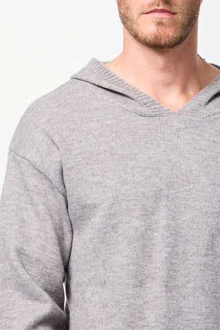 Camisola com capuz de caxemira - Cinzento-claro