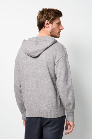 Camisola com capuz de caxemira - Cinzento-claro