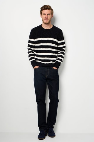 Camisola de caxemira - Preto e branco