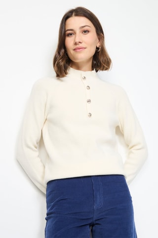Camisola de caxemira e seda - Branco