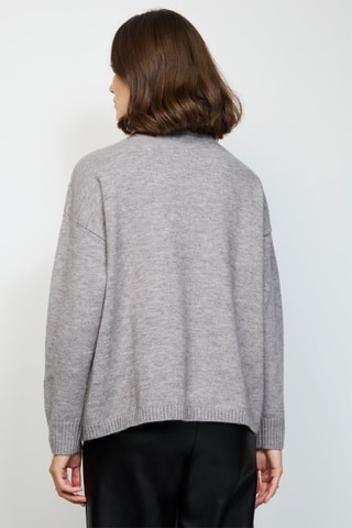 Camisola poncho em caxemira - Cinzento
