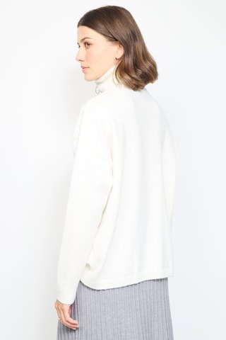 Camisola poncho em caxemira - Bege