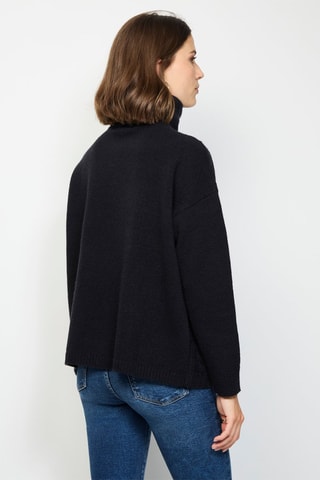 Camisola poncho em caxemira - Preto