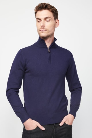Camisola de caxemira Azul-marinho