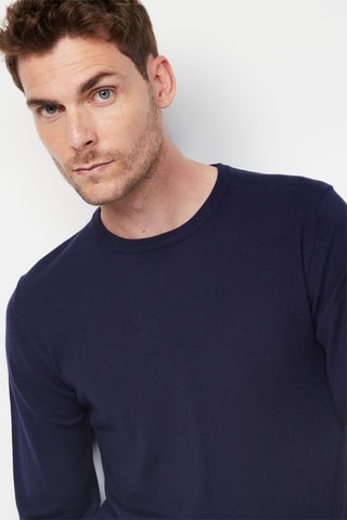 Camisola de caxemira Azul-marinho