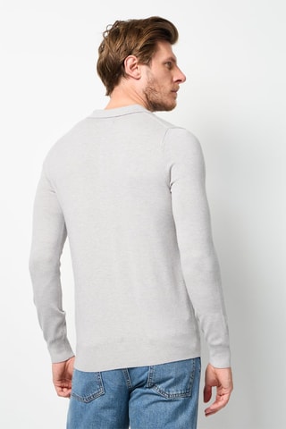 Polo de caxemira - Cinzento