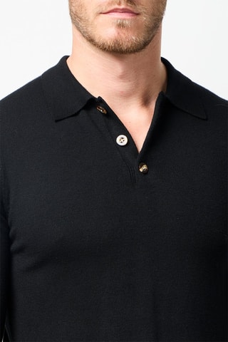 Polo de caxemira - Preto
