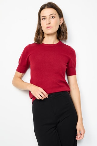 Casaco de malha em caxemira - Vermelho