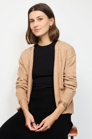 Gilet en cachemire - Camel chiné