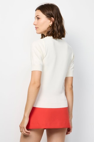 Casaco de malha e camisola de caxemira e seda - Branco