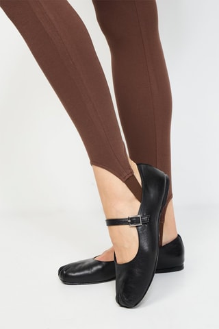Leggings fuseau de seda - Castanho