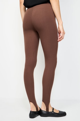 Leggings fuseau de seda - Castanho