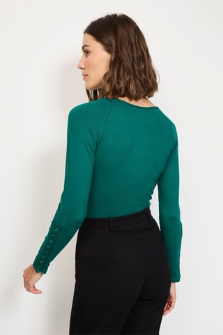 Body de seda - Verde-esmeralda