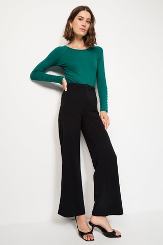 Body de seda - Verde-esmeralda