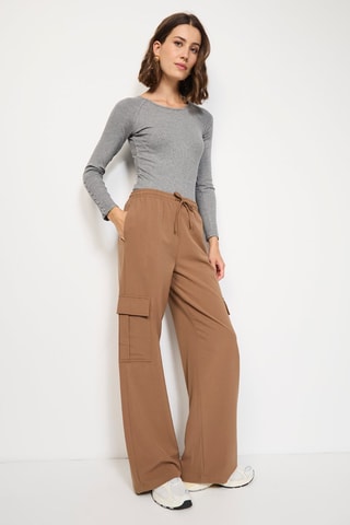 Body de seda - Cinzento mesclado
