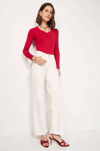 Body de seda - Vermelho
