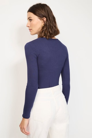 Body de seda - Azul-noite