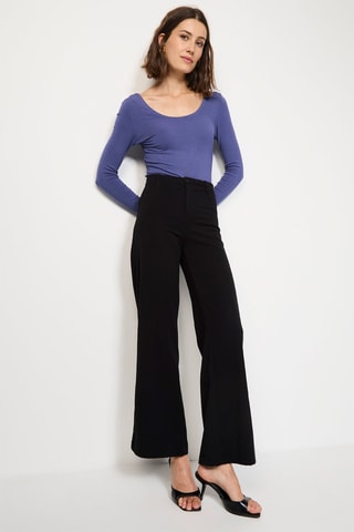 Body de seda - Azul-cobalto