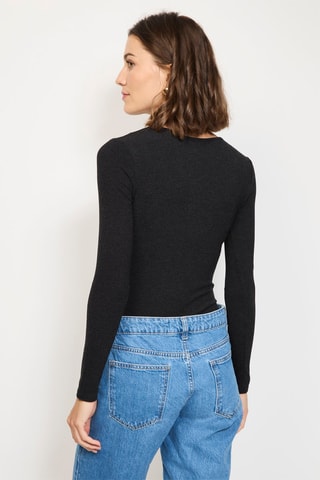 Body de seda - Preto