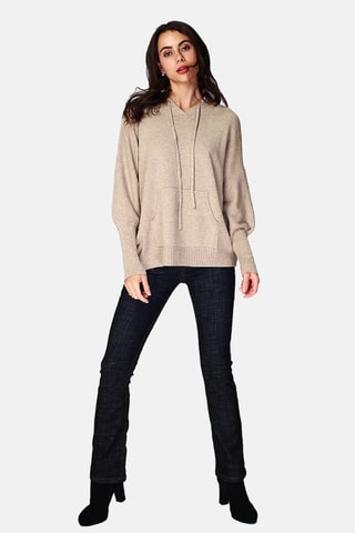 Camisola com capuz - Camel