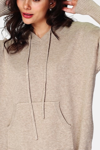 Camisola com capuz - Camel
