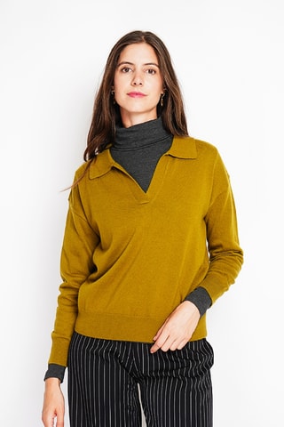 Camisola oversize - Verde-azeitona