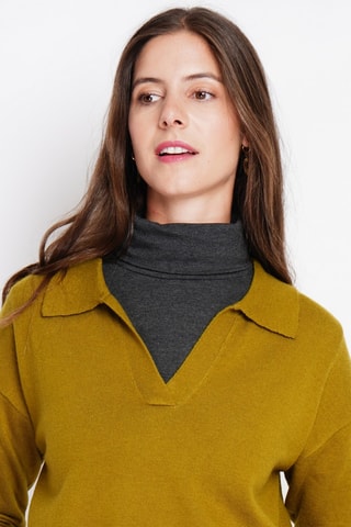 Camisola oversize - Verde-azeitona