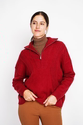 Camisola oversize - Vermelho