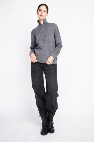 Camisola oversize - Cinzento mesclado