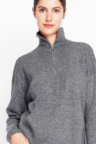 Camisola oversize - Cinzento mesclado