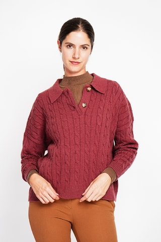 Camisola oversize - Bordô